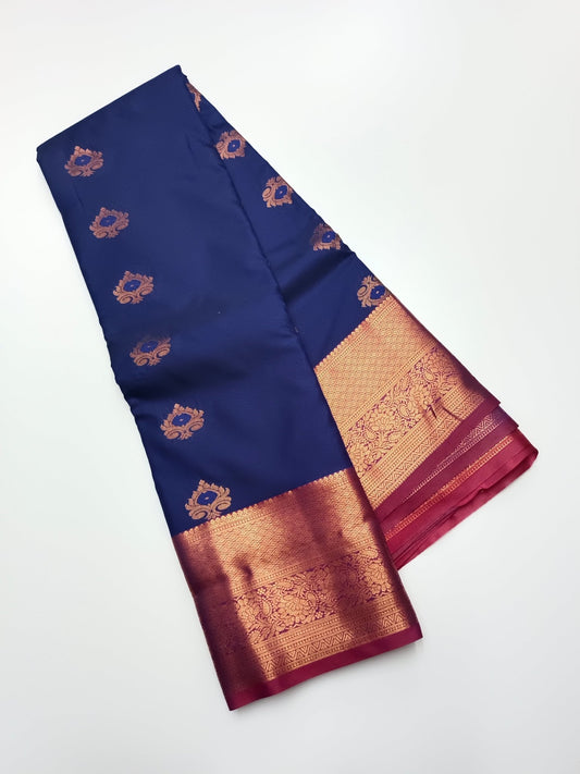 KANCHIPURAM SEMI SILK SAREE - B S CHANNABASAPPA & SONS