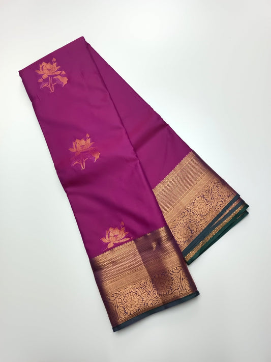 KANCHIPURAM SEMI SILK SAREE - B S CHANNABASAPPA & SONS