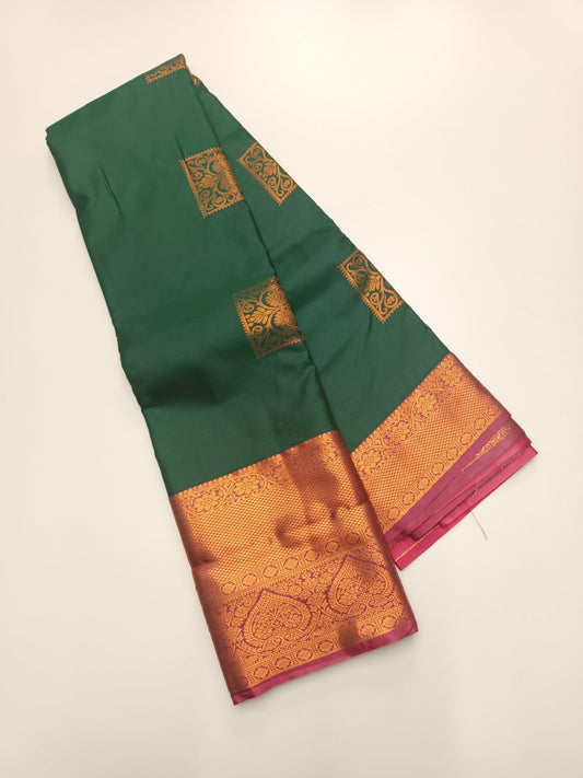 KANCHIPURAM SEMI SILK SAREE - B S CHANNABASAPPA & SONS