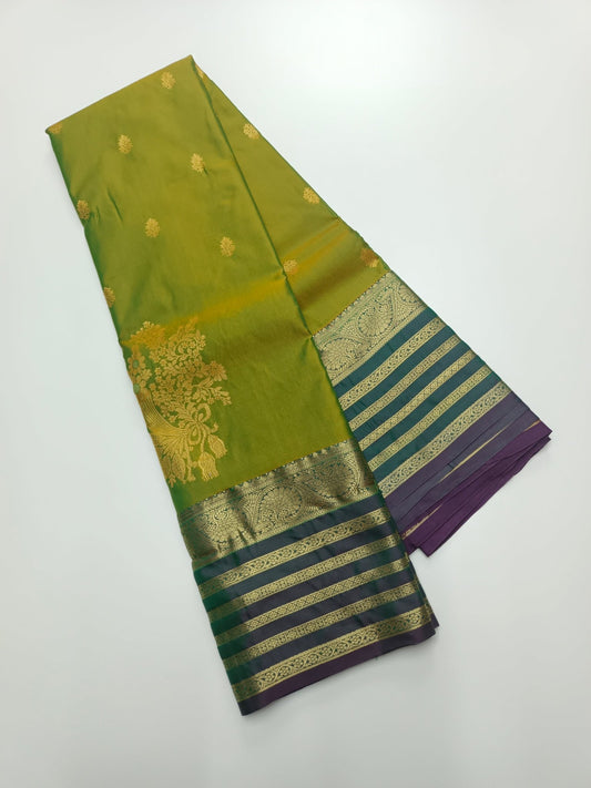 KANCHIPURAM SEMI SILK SAREE - B S CHANNABASAPPA & SONS