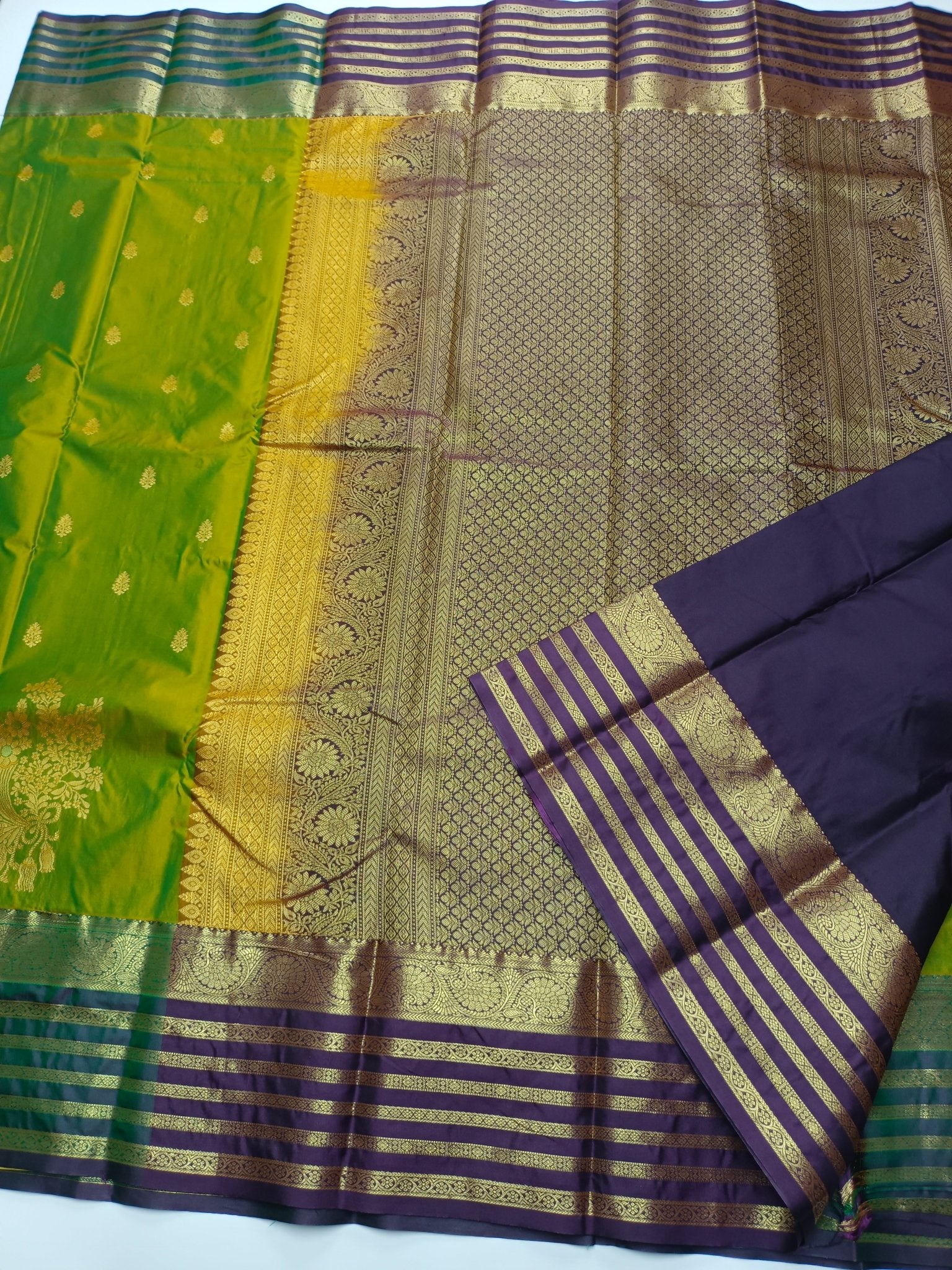 KANCHIPURAM SEMI SILK SAREE - B S CHANNABASAPPA & SONS