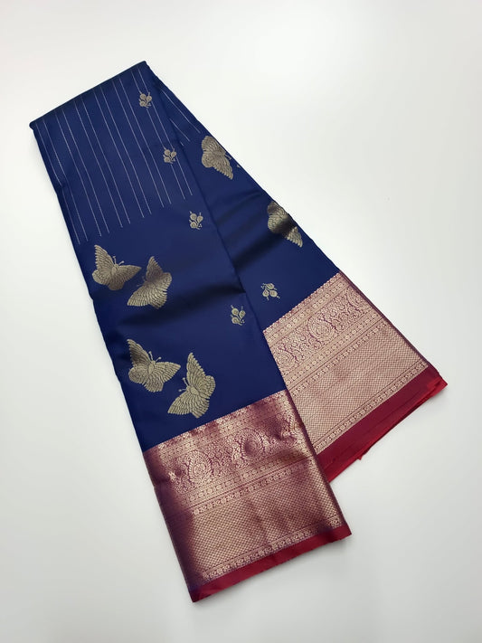 KANCHIPURAM SEMI SILK SAREE - B S CHANNABASAPPA & SONS