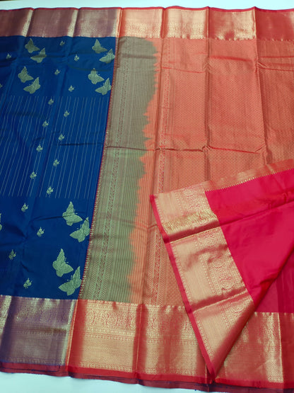 KANCHIPURAM SEMI SILK SAREE - B S CHANNABASAPPA & SONS