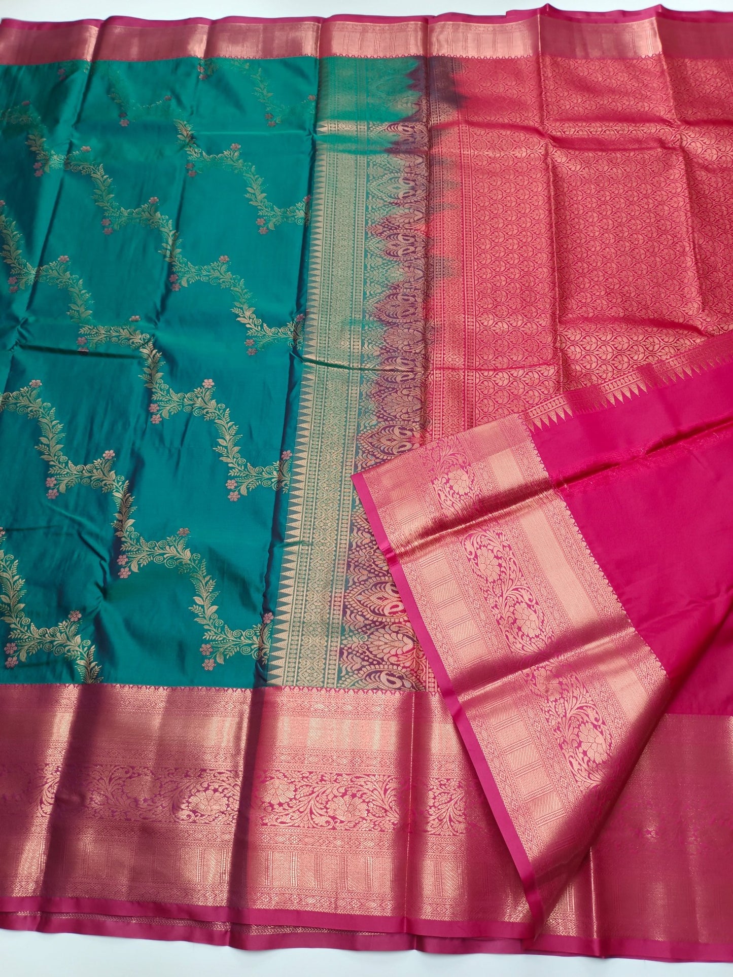 KANCHIPURAM SEMI SILK SAREE - B S CHANNABASAPPA & SONS