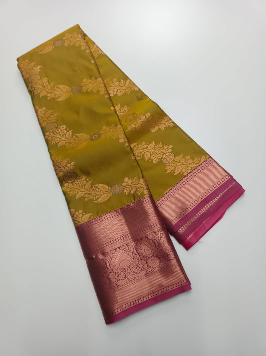 KANCHIPURAM SEMI SILK SAREE - B S CHANNABASAPPA & SONS