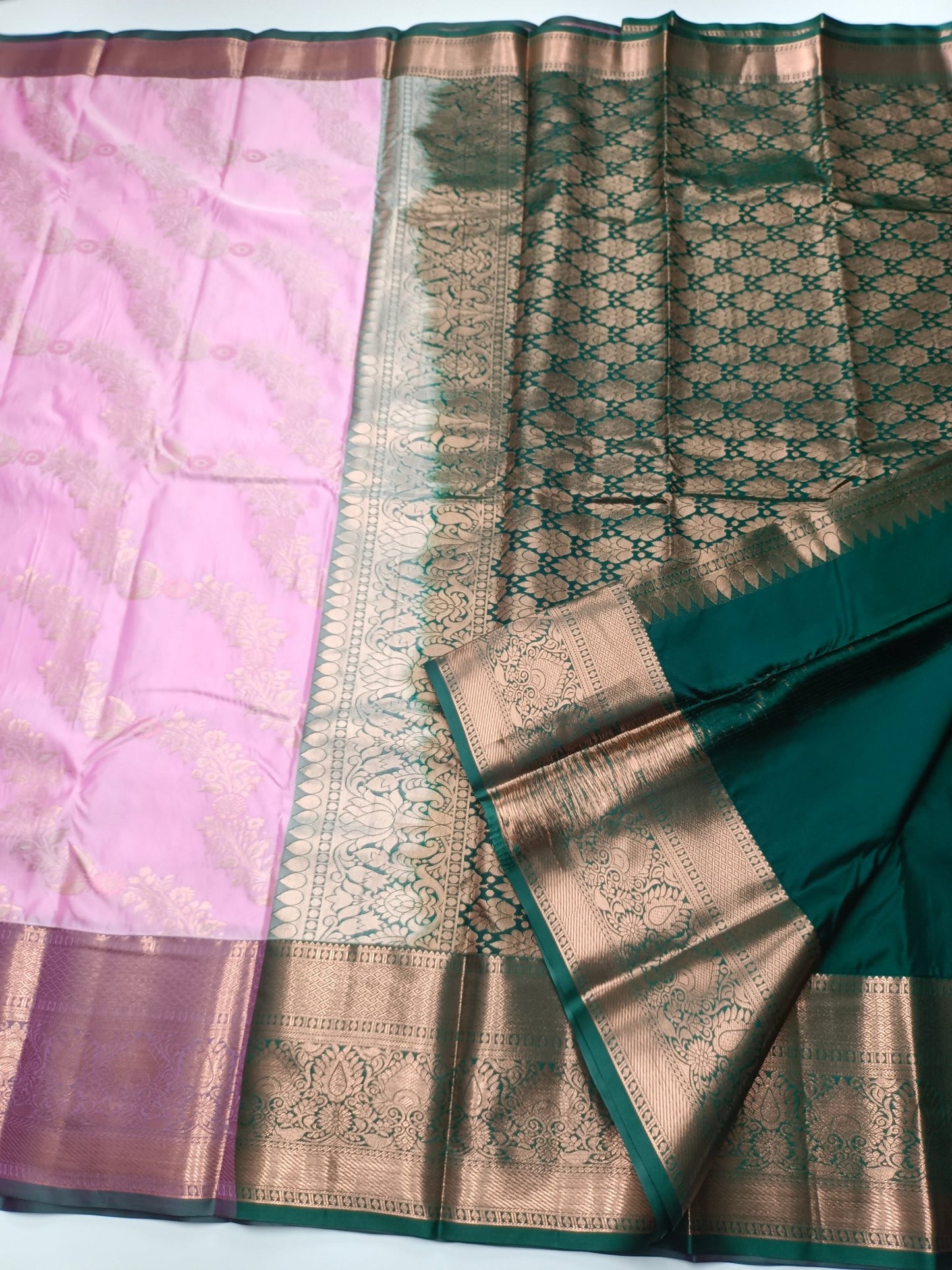 KANCHIPURAM SEMI SILK SAREE - B S CHANNABASAPPA & SONS