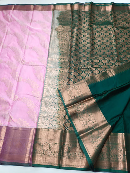 KANCHIPURAM SEMI SILK SAREE - B S CHANNABASAPPA & SONS