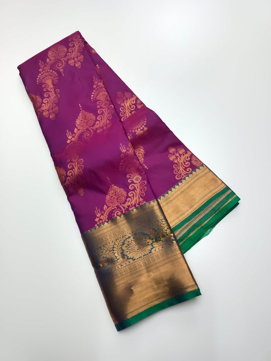 KANCHIPURAM SEMI SILK SAREE - B S CHANNABASAPPA & SONS