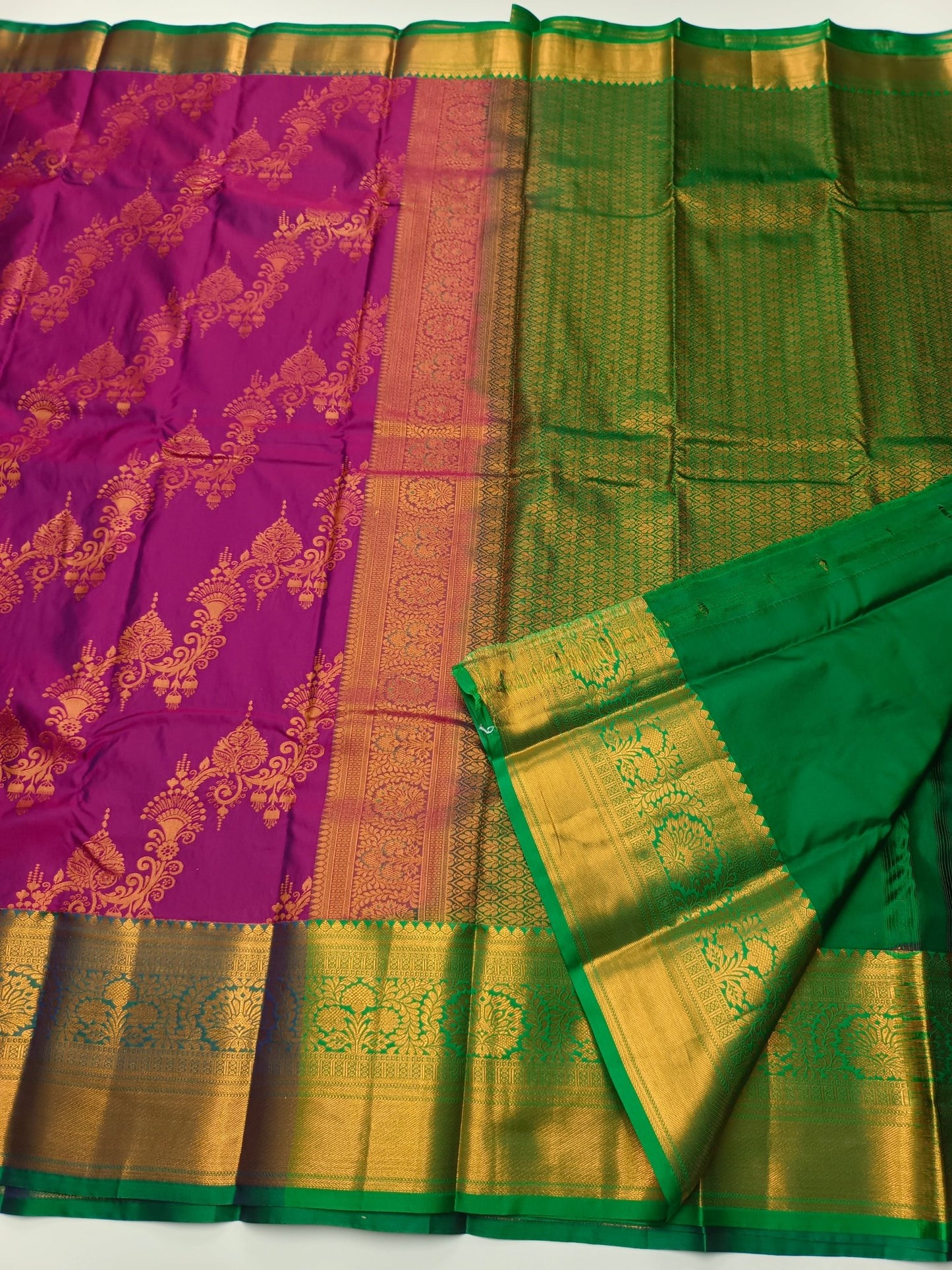 KANCHIPURAM SEMI SILK SAREE - B S CHANNABASAPPA & SONS