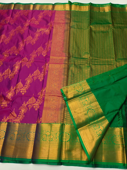 KANCHIPURAM SEMI SILK SAREE - B S CHANNABASAPPA & SONS