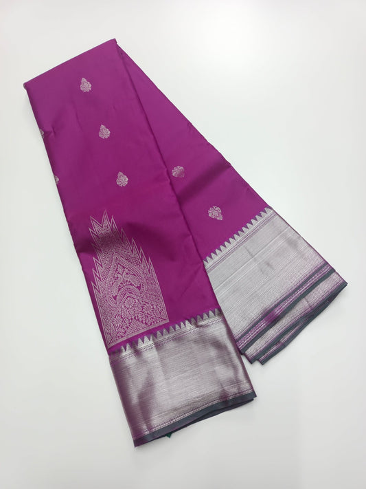 KANCHIPURAM SEMI SILK SAREE - B S CHANNABASAPPA & SONS