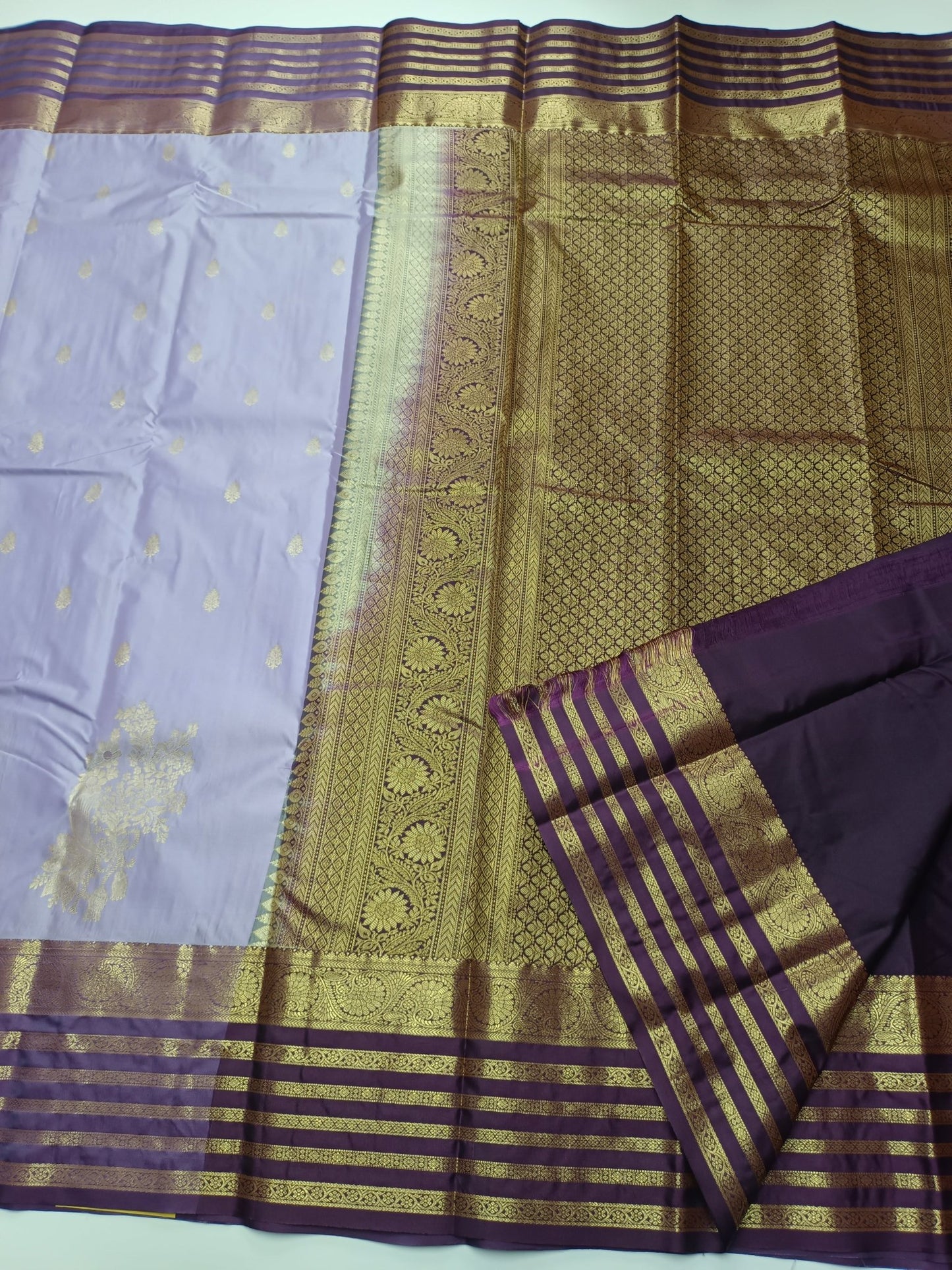 KANCHIPURAM SEMI SILK SAREE - B S CHANNABASAPPA & SONS