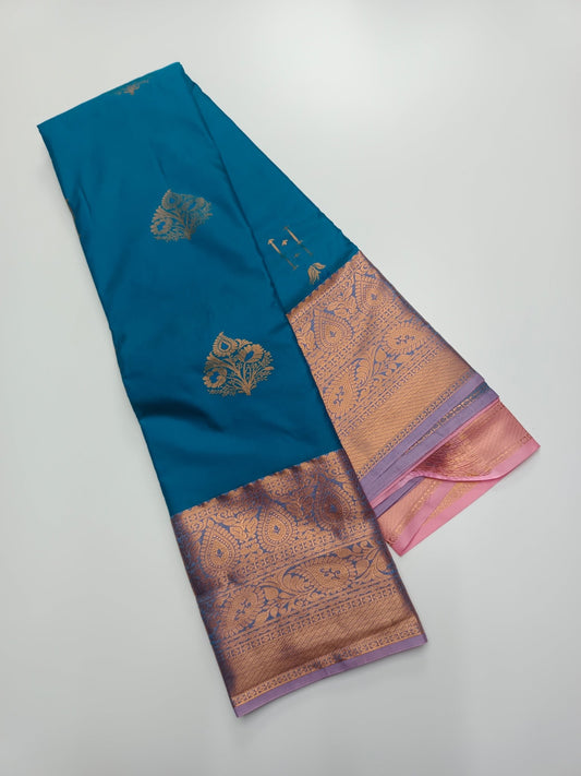 KANCHIPURAM SEMI SILK SAREE - B S CHANNABASAPPA & SONS