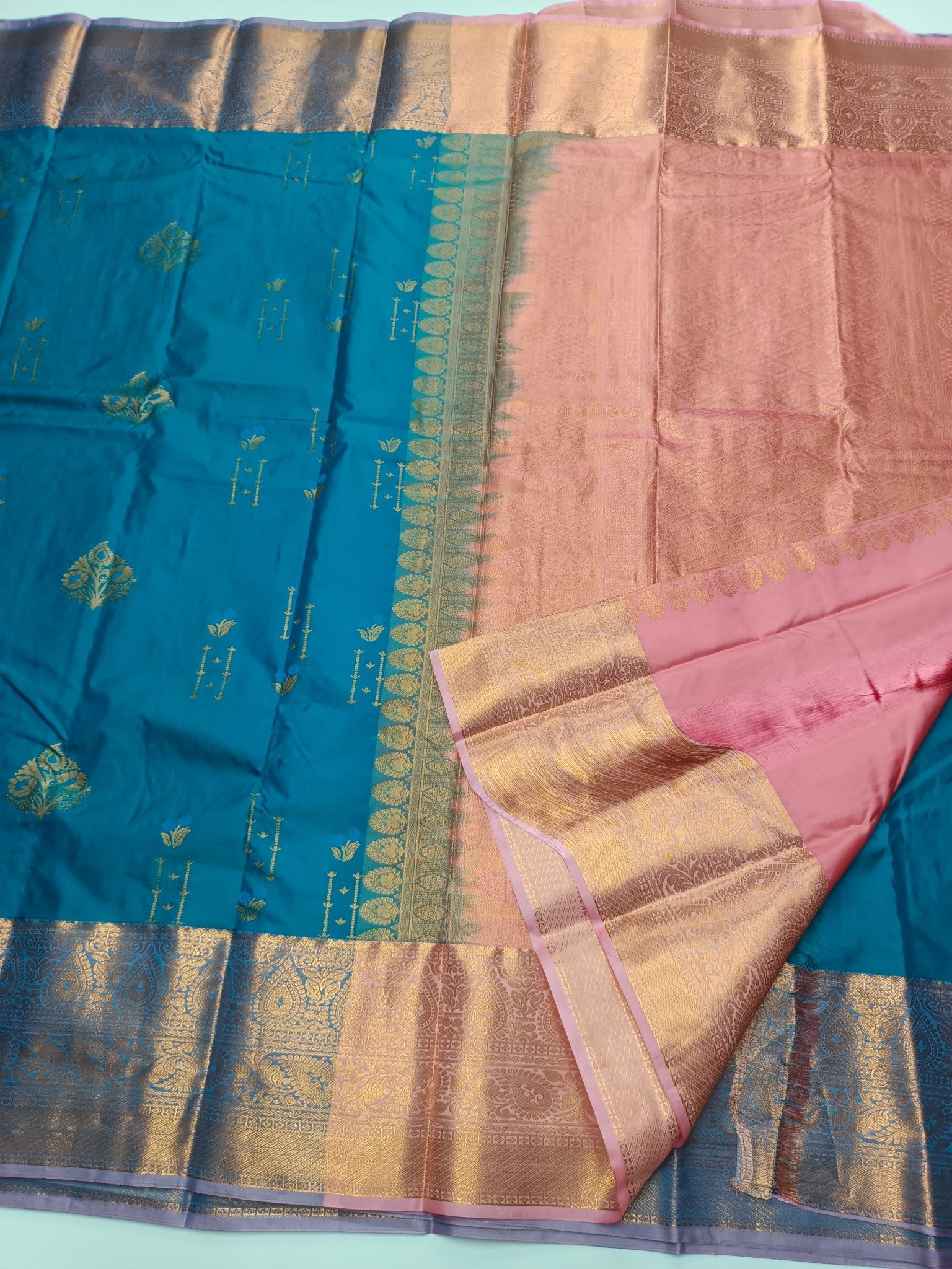 KANCHIPURAM SEMI SILK SAREE - B S CHANNABASAPPA & SONS