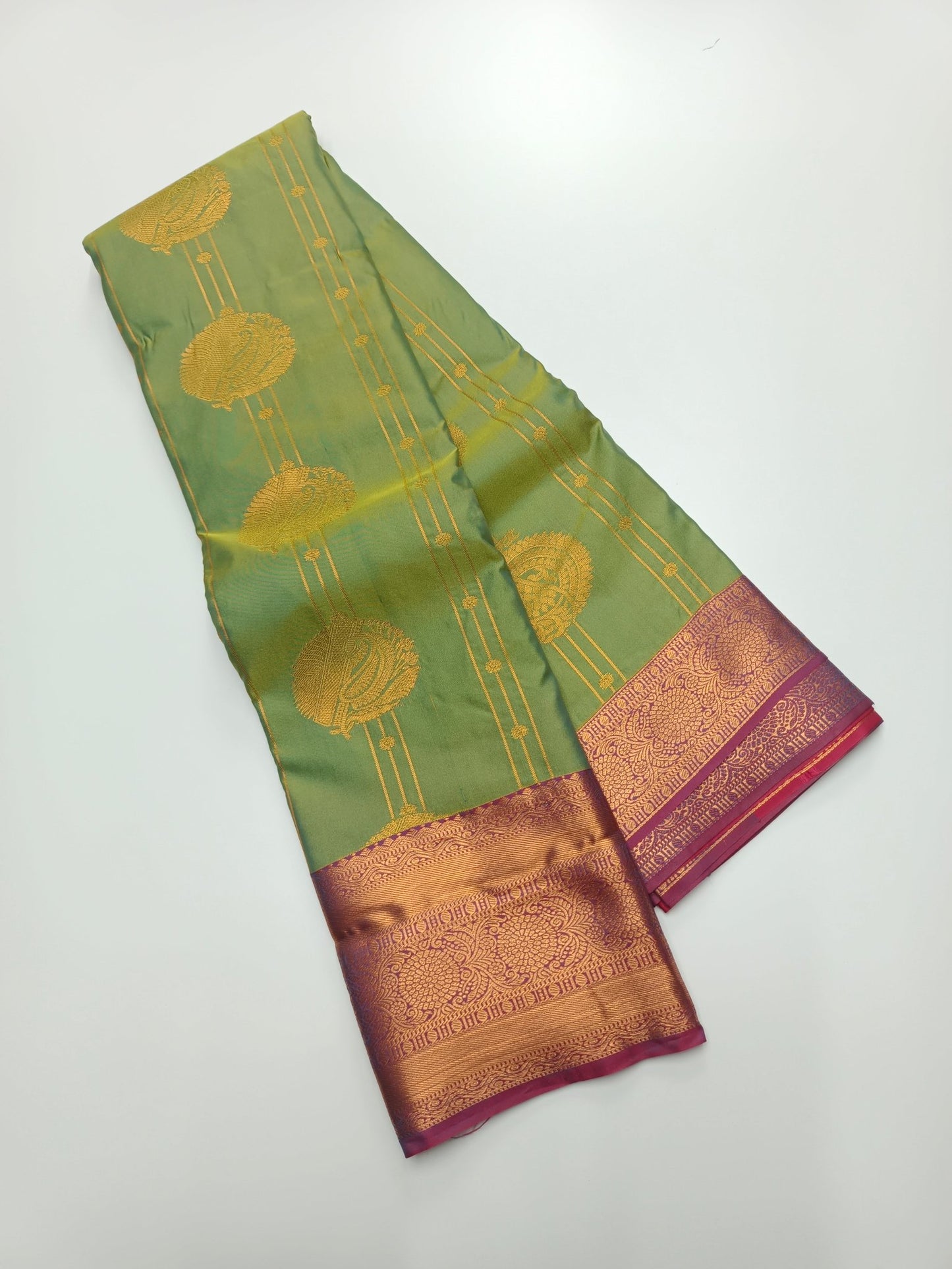 KANCHIPURAM SEMI SILK SAREE - B S CHANNABASAPPA & SONS