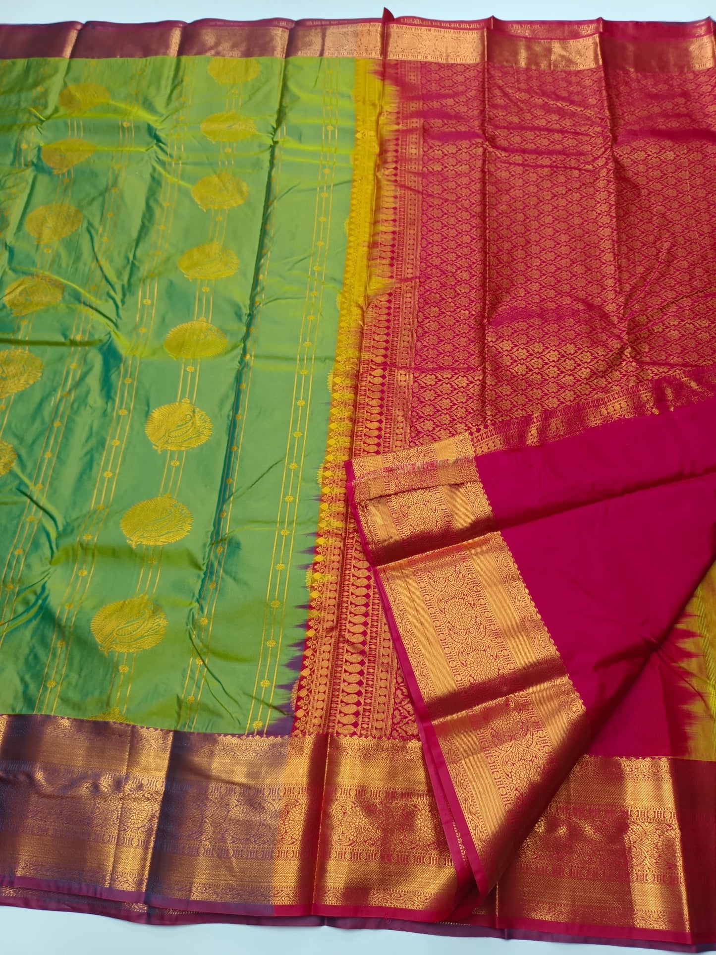 KANCHIPURAM SEMI SILK SAREE - B S CHANNABASAPPA & SONS