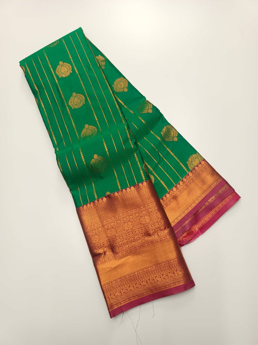 KANCHIPURAM SEMI SILK SAREE - B S CHANNABASAPPA & SONS
