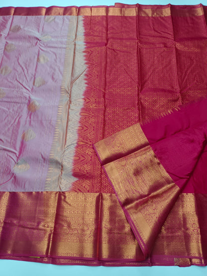 KANCHIPURAM SEMI SILK SAREE - B S CHANNABASAPPA & SONS