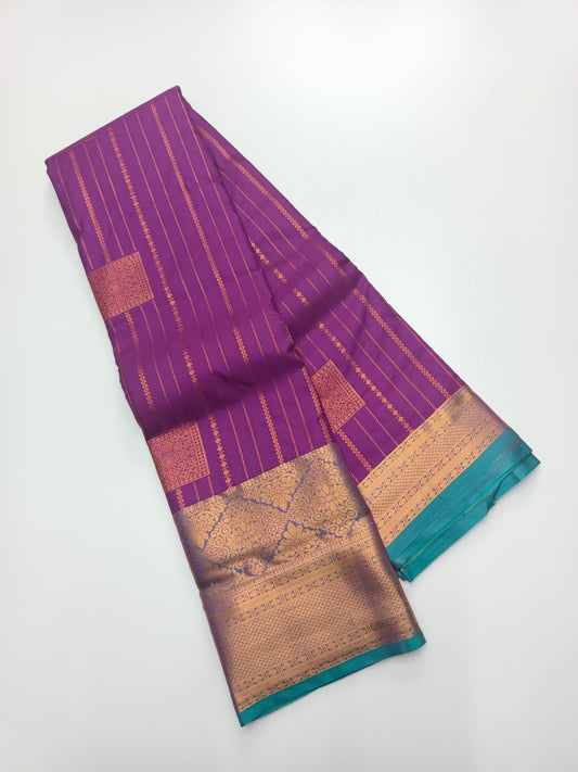 KANCHIPURAM SEMI SILK SAREE - B S CHANNABASAPPA & SONS