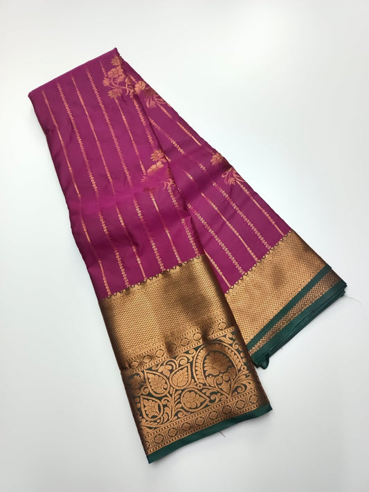 KANCHIPURAM SEMI SILK SAREE - B S CHANNABASAPPA & SONS