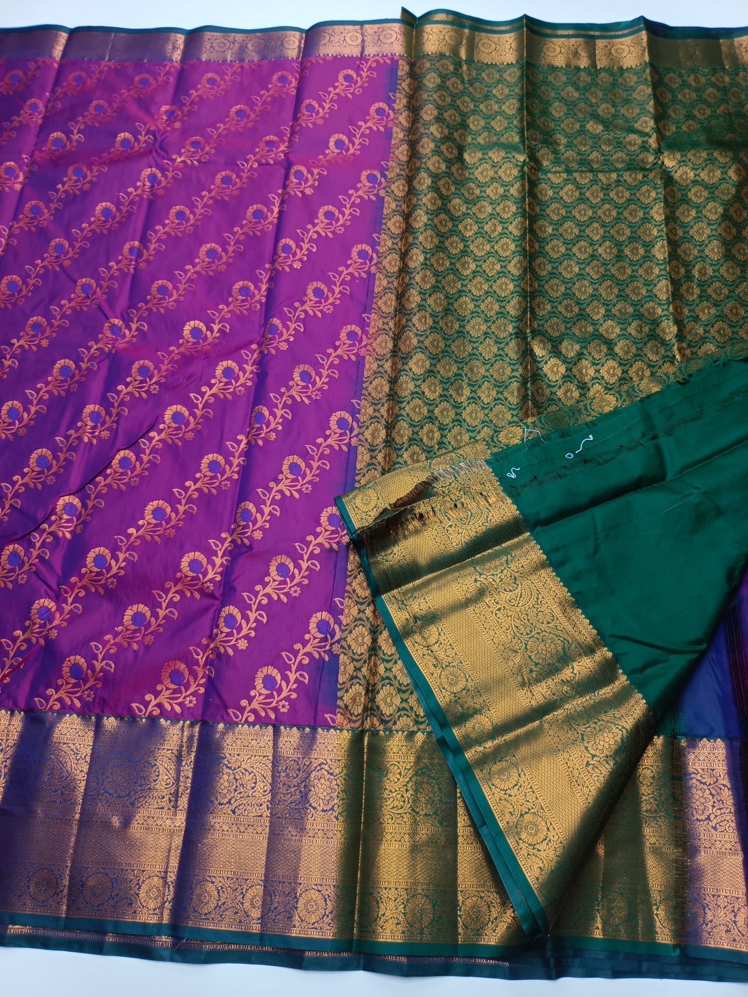 KANCHIPURAM SEMI SILK SAREE - B S CHANNABASAPPA & SONS