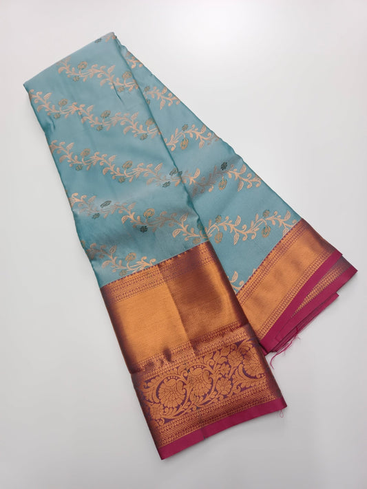 KANCHIPURAM SEMI SILK SAREE - B S CHANNABASAPPA & SONS