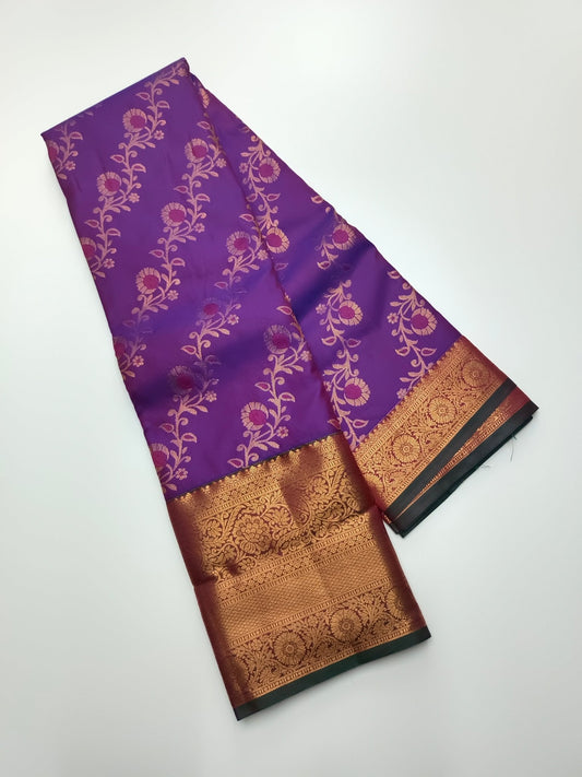 KANCHIPURAM SEMI SILK SAREE - B S CHANNABASAPPA & SONS