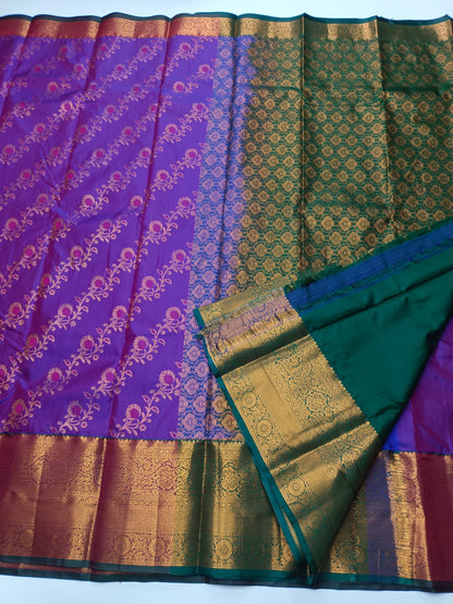 KANCHIPURAM SEMI SILK SAREE - B S CHANNABASAPPA & SONS