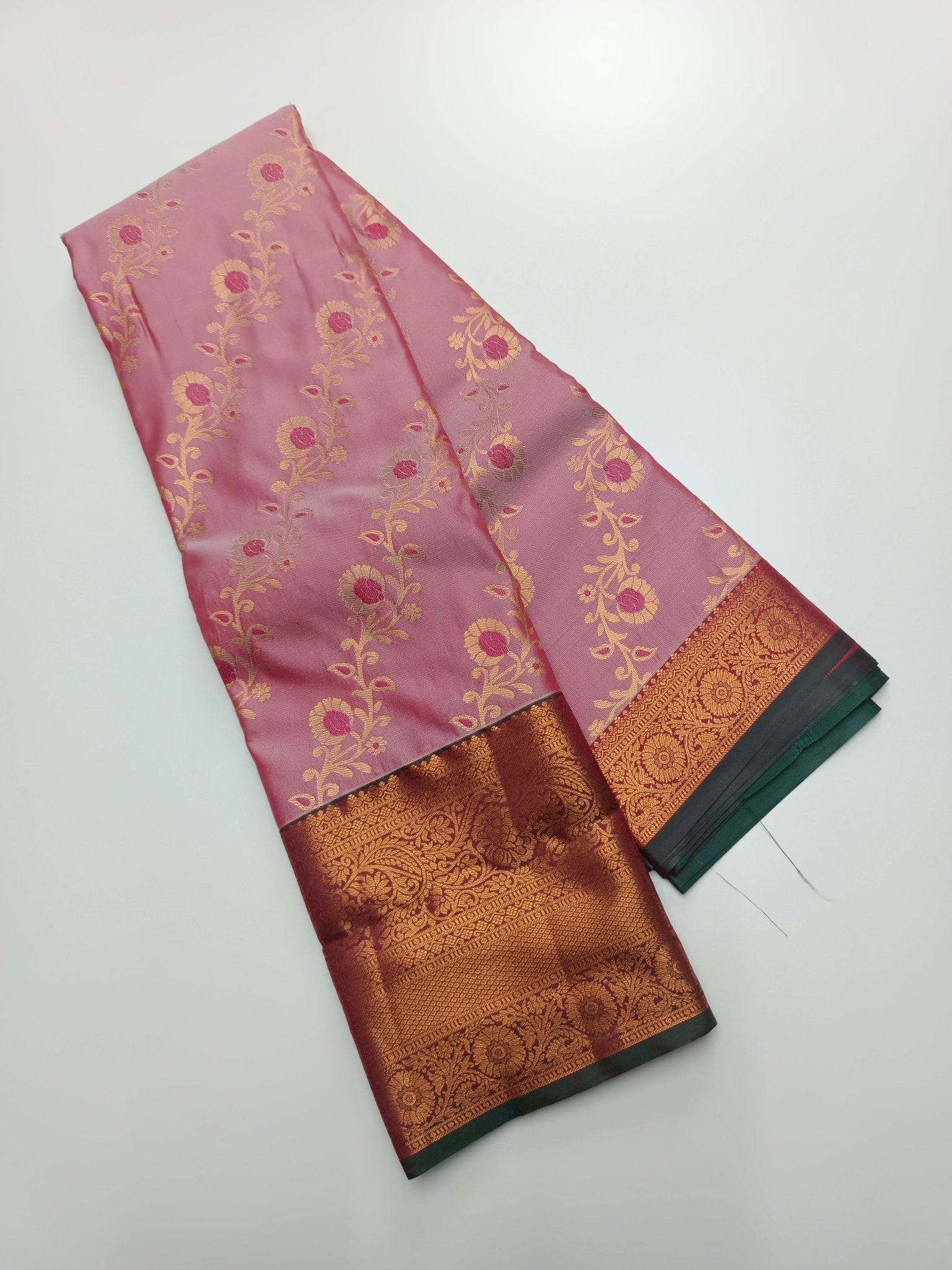 KANCHIPURAM SEMI SILK SAREE - B S CHANNABASAPPA & SONS