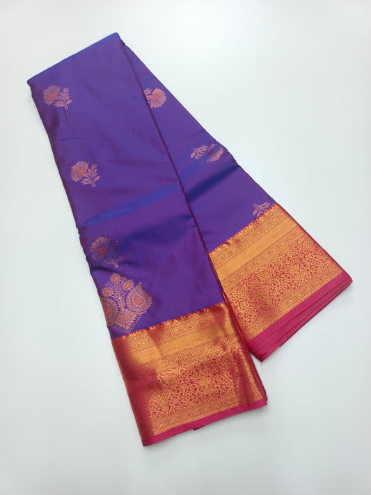 KANCHIPURAM SEMI SILK SAREE - B S CHANNABASAPPA & SONS