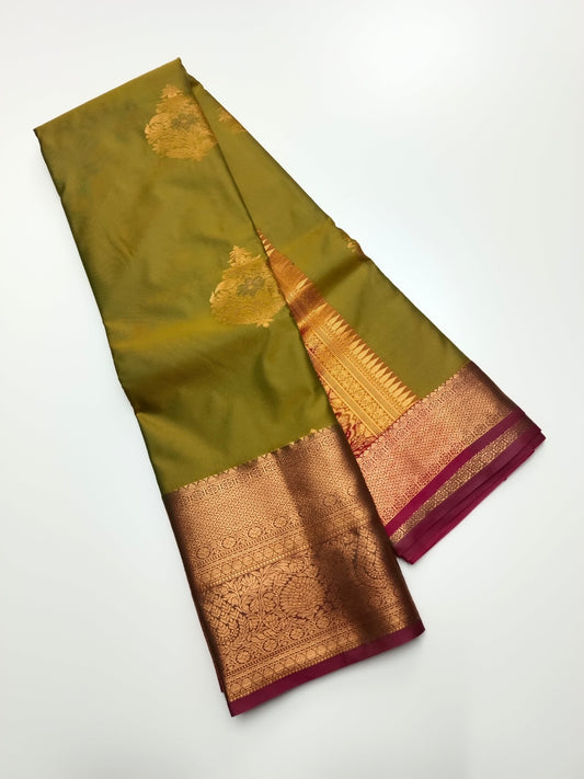 KANCHIPURAM SEMI SILK SAREE - B S CHANNABASAPPA & SONS