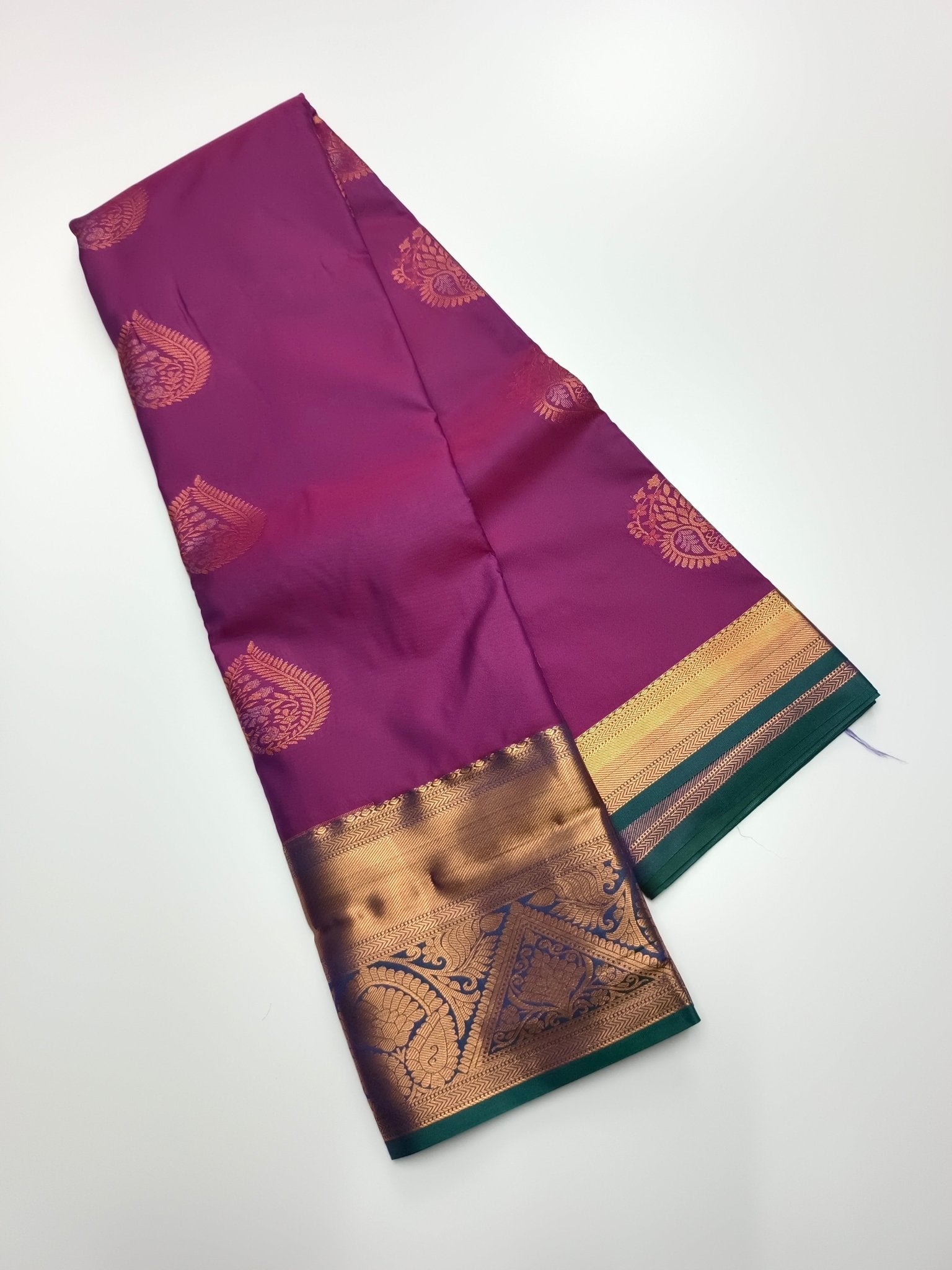 KANCHIPURAM SEMI SILK SAREE - B S CHANNABASAPPA & SONS