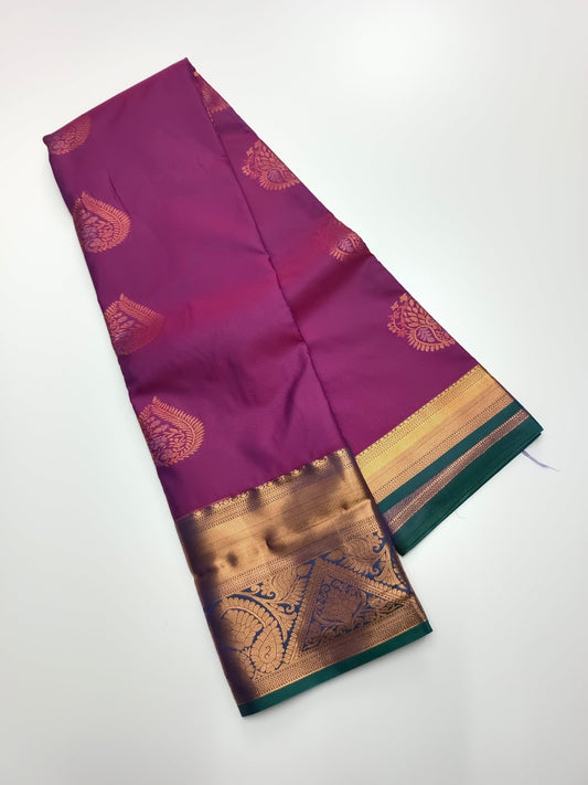 KANCHIPURAM SEMI SILK SAREE - B S CHANNABASAPPA & SONS