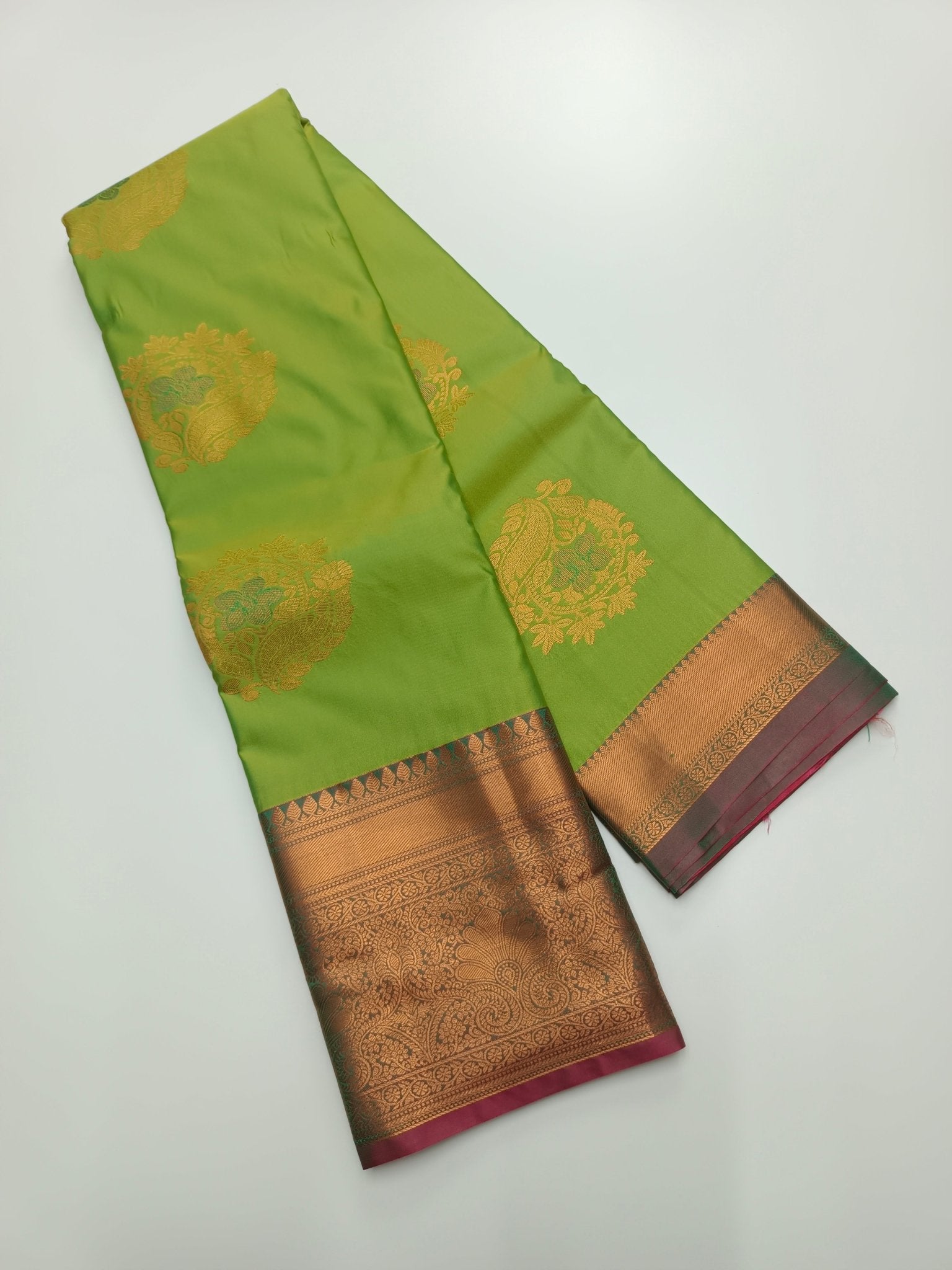 KANCHIPURAM SEMI SILK SAREE - B S CHANNABASAPPA & SONS