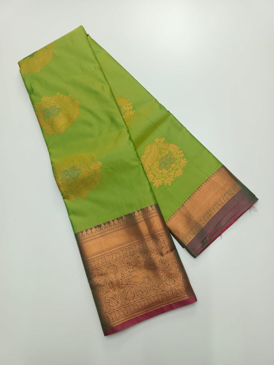 KANCHIPURAM SEMI SILK SAREE - B S CHANNABASAPPA & SONS