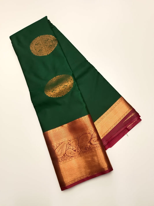 KANCHIPURAM SEMI SILK SAREE - B S CHANNABASAPPA & SONS
