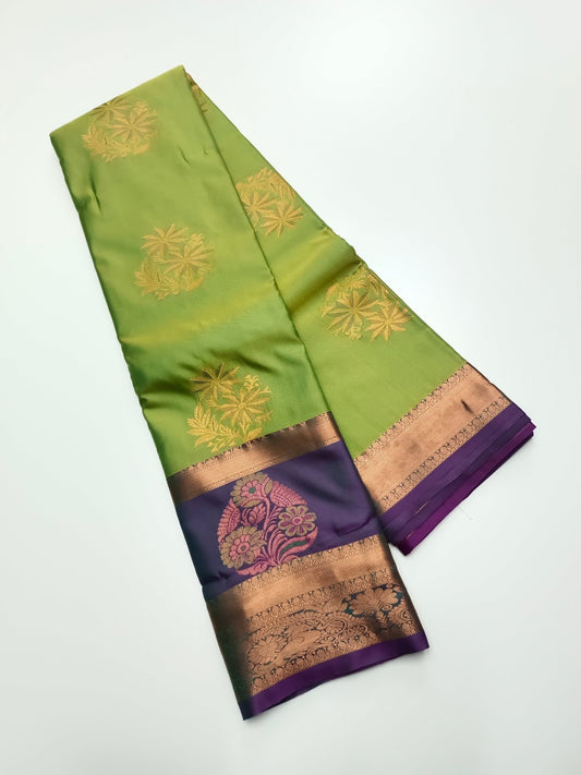 KANCHIPURAM SEMI SILK SAREE - B S CHANNABASAPPA & SONS