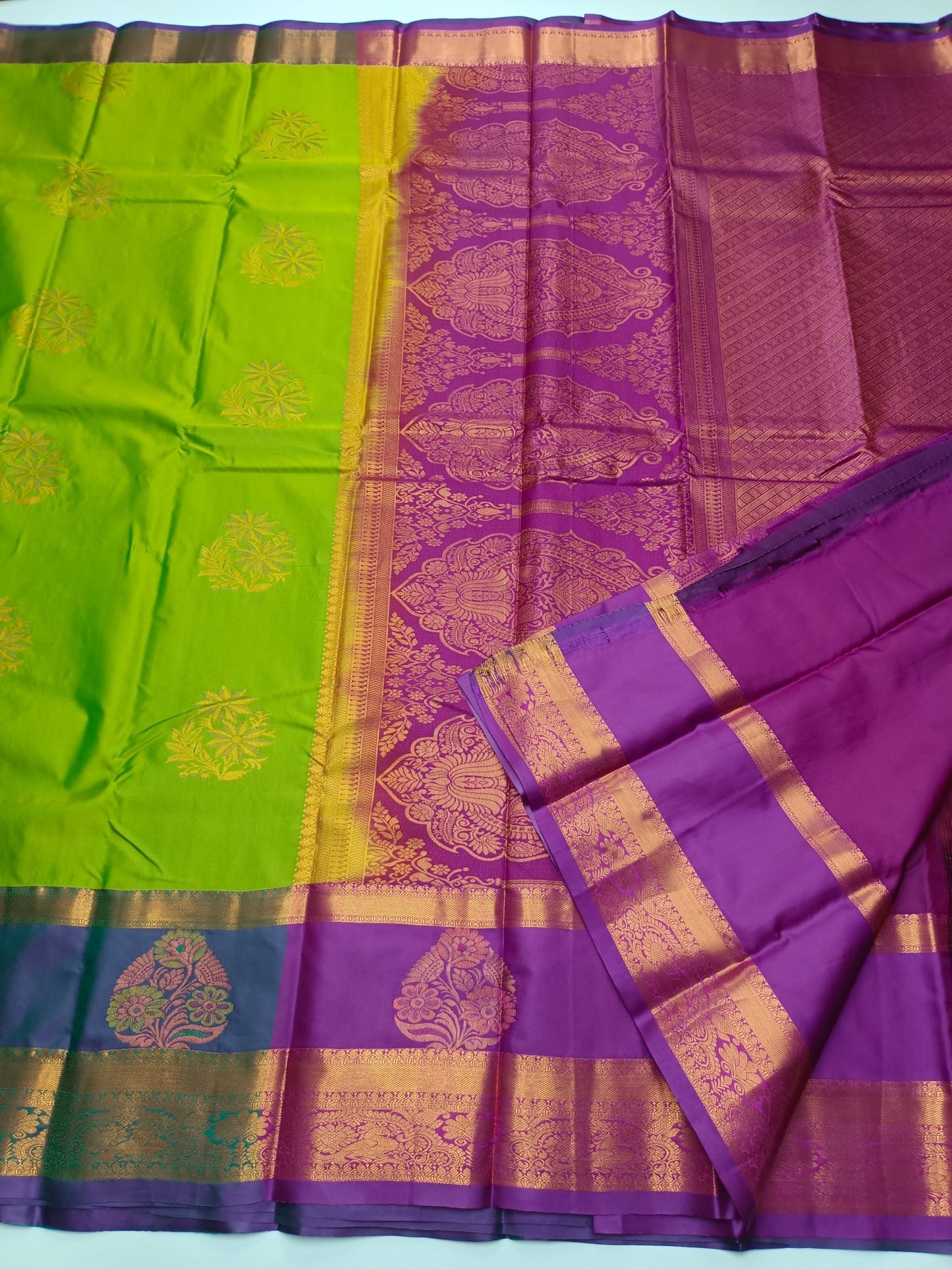 KANCHIPURAM SEMI SILK SAREE - B S CHANNABASAPPA & SONS