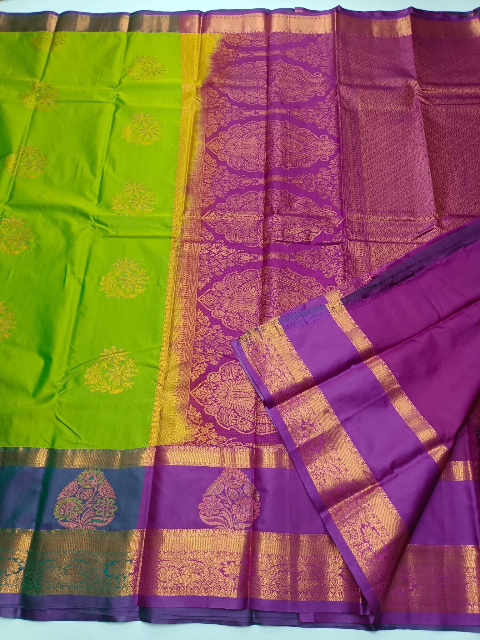 KANCHIPURAM SEMI SILK SAREE - B S CHANNABASAPPA & SONS