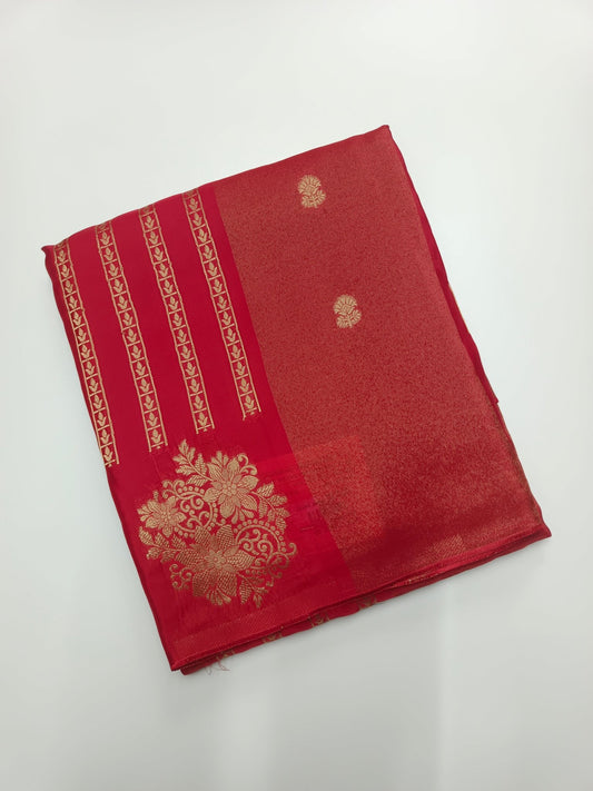 ORGANZA CREPE SILK SAREE - B S CHANNABASAPPA & SONS