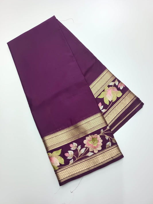SEMI CREPE SILK SAREE - B S CHANNABASAPPA & SONS