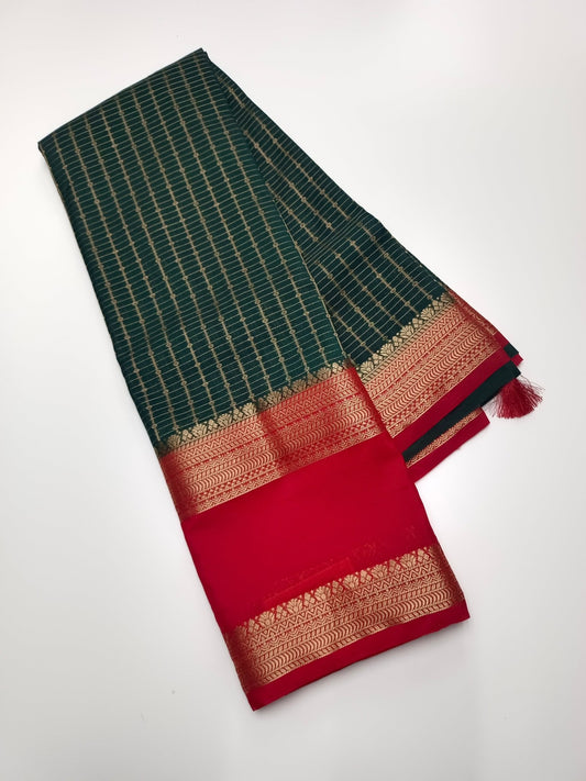 SEMI CREPE SILK SAREE - B S CHANNABASAPPA & SONS