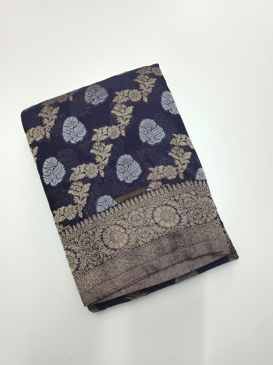 FANCY CHIFFON GEORGETTE SAREE - B S CHANNABASAPPA & SONS