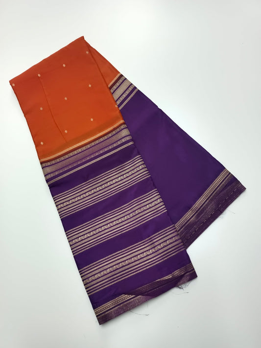 2D SEMI CREPE SILK SAREE - B S CHANNABASAPPA & SONS