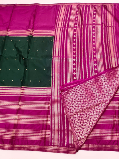 2D SEMI CREPE SILK SAREE - B S CHANNABASAPPA & SONS