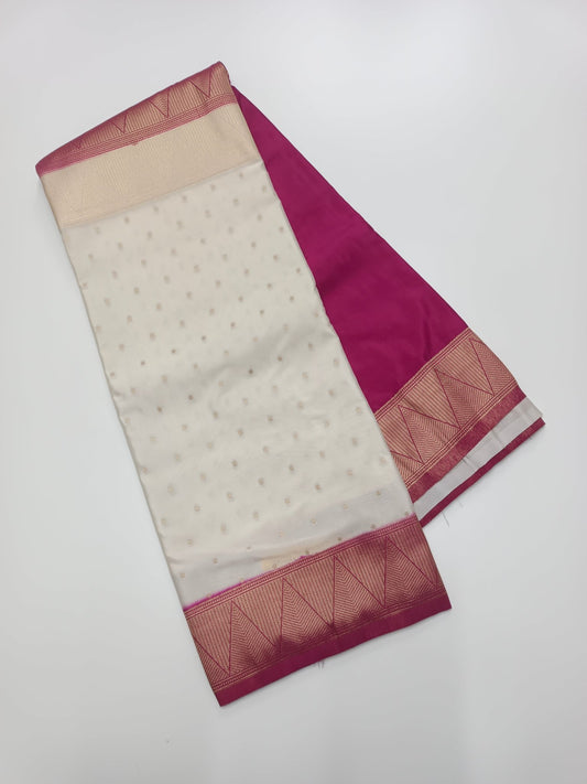 2D SEMI CREPE SILK SAREE - B S CHANNABASAPPA & SONS