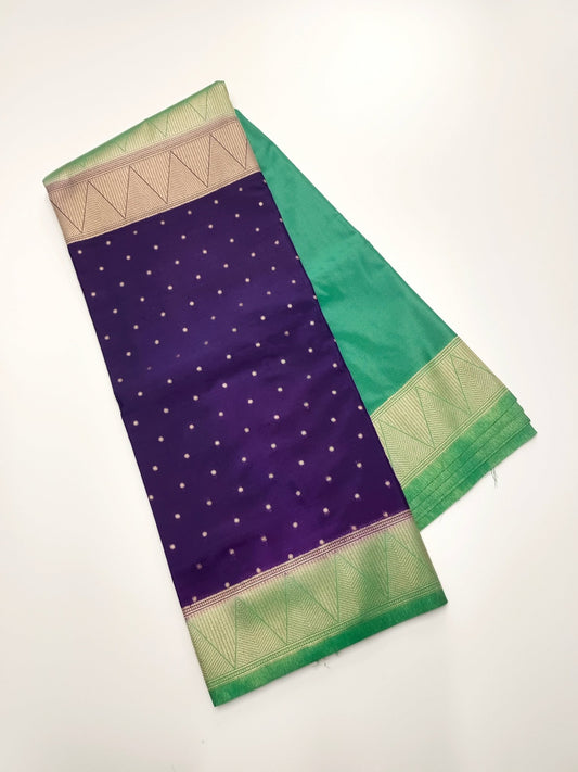 2D SEMI CREPE SILK SAREE - B S CHANNABASAPPA & SONS
