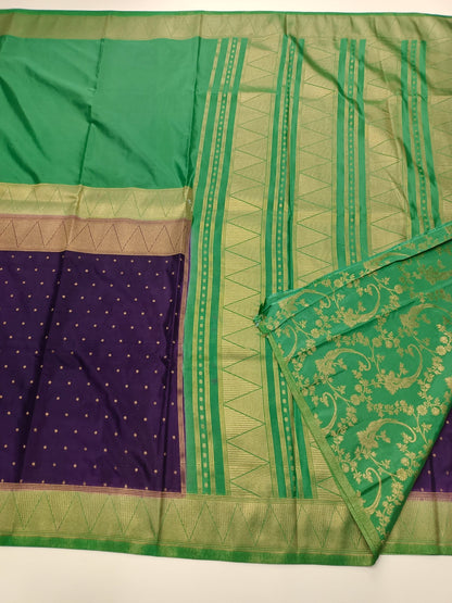 2D SEMI CREPE SILK SAREE - B S CHANNABASAPPA & SONS
