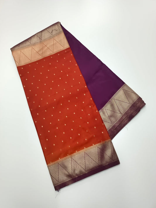 2D SEMI CREPE SILK SAREE - B S CHANNABASAPPA & SONS