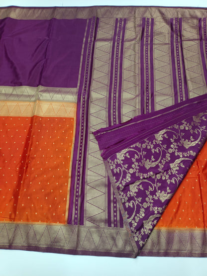 2D SEMI CREPE SILK SAREE - B S CHANNABASAPPA & SONS
